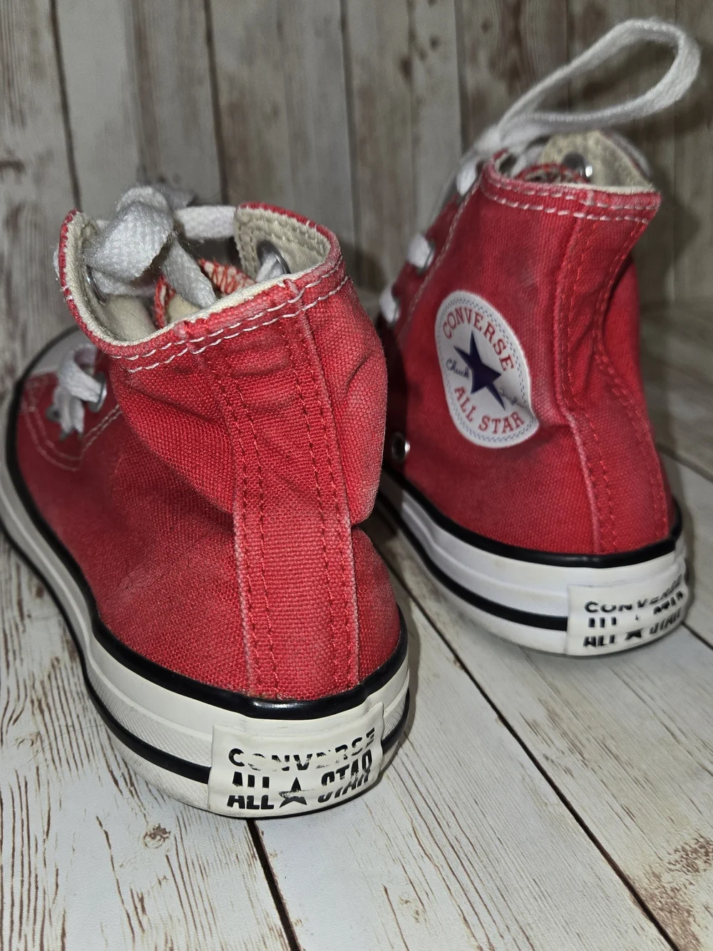 Converse All Star Red High Top Sneakers Kids Youth Size 13